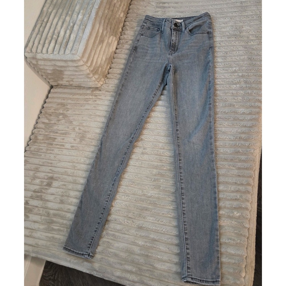Levi's 721 High Rise Skinny Jeans Gray Denim Women's Size 25x32 (W25 L32)